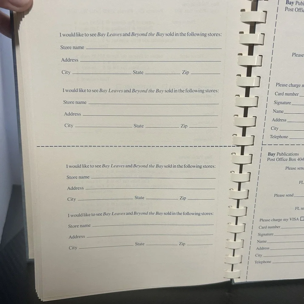 Bay Leaves A Collection of Recipes Junior Service League Panama City FL 1996